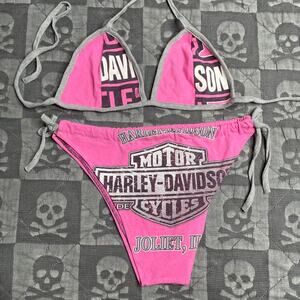 Y2k harley davidson bikini size